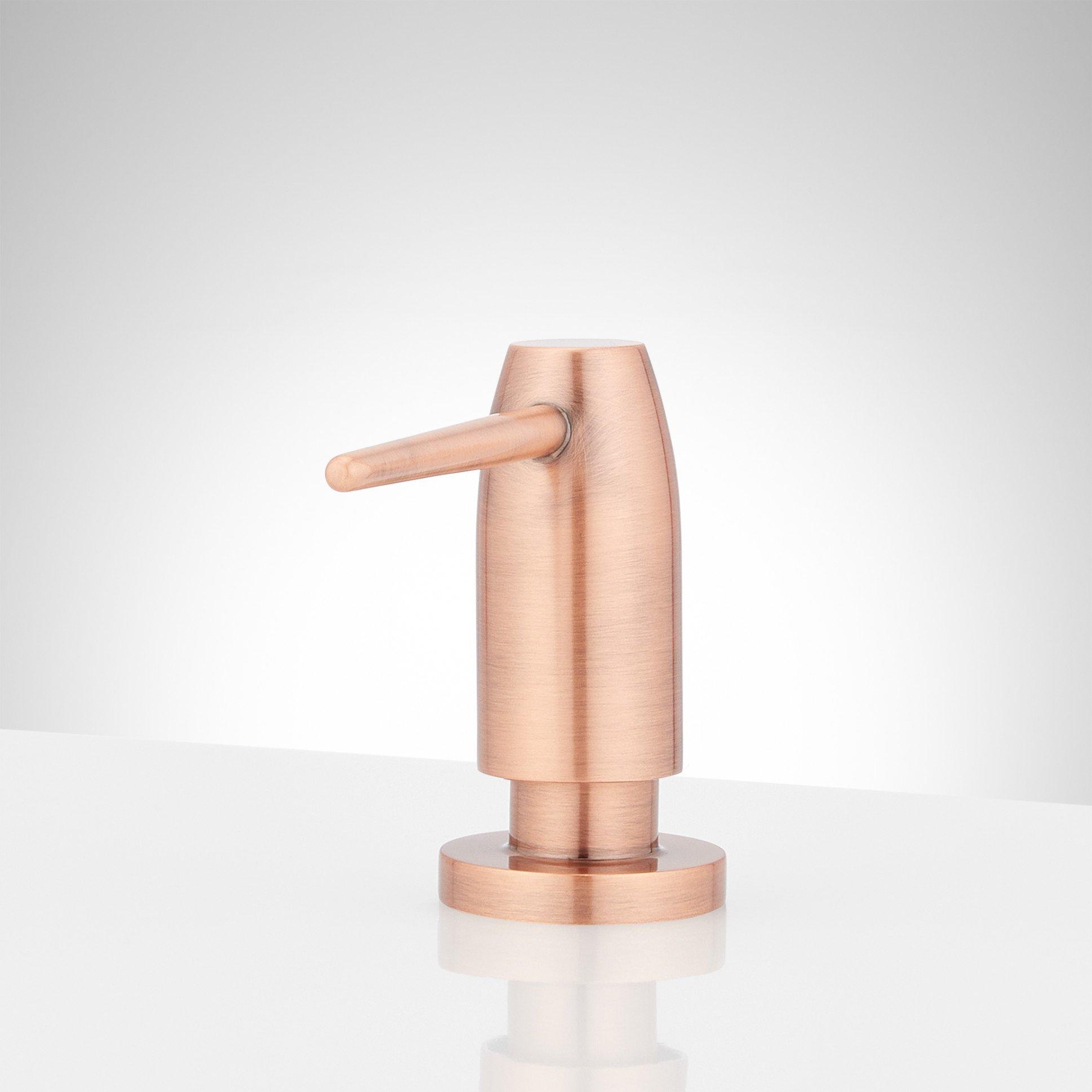 Contemporary Soap or Lotion Dispenser - Satin Copper