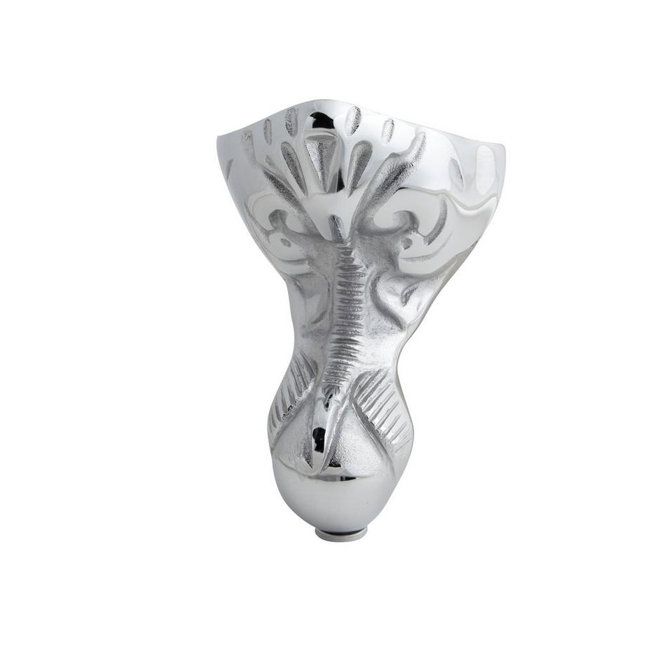 61" Callaway Cast Iron Clawfoot Tub - Chrome Ball & Claw Feet - 7" Rim Holes at Drain End, , large image number 2