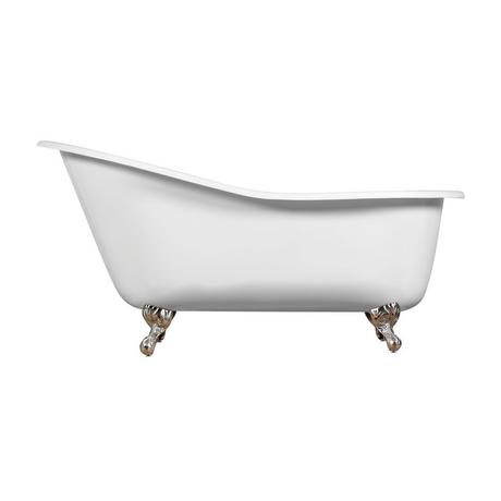 61" Callaway Cast Iron Clawfoot Tub - Tap deck, No holes - Ball & Claw Feet