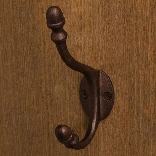 Signature Hardware Bronze Double Hook Double Ceiling Hook Polished