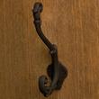 Flourish Iron Double Coat and Hat Hook - Rust, , large image number 0