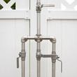 Deluxe Outdoor Shower Mixer with Foot Shower, , large image number 1