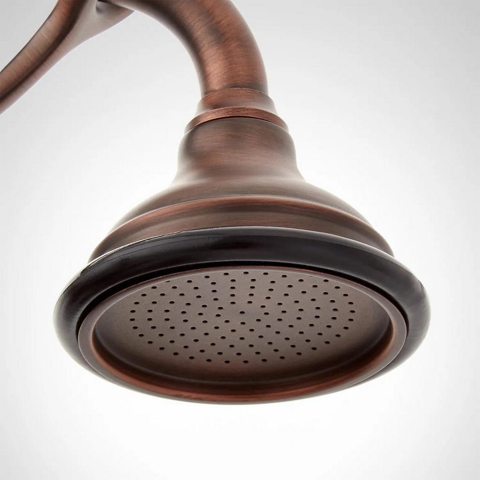 Tub Wall-Mount Telephone Faucet and Hand Shower-Cross Handles- Bronze, , large image number 6