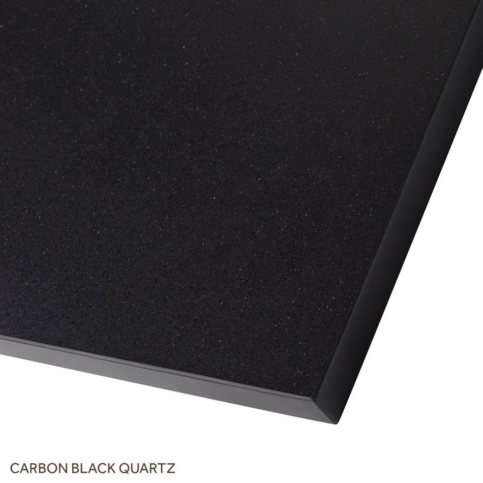 49" x 22" 3cm Quartz Vanity Top with Rectangular Undermount Sink - Carbon Black - Widespread, , large image number 1