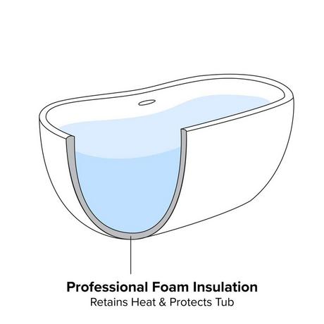 67" Zaida Acrylic Freestanding Tub Slotted Overflow