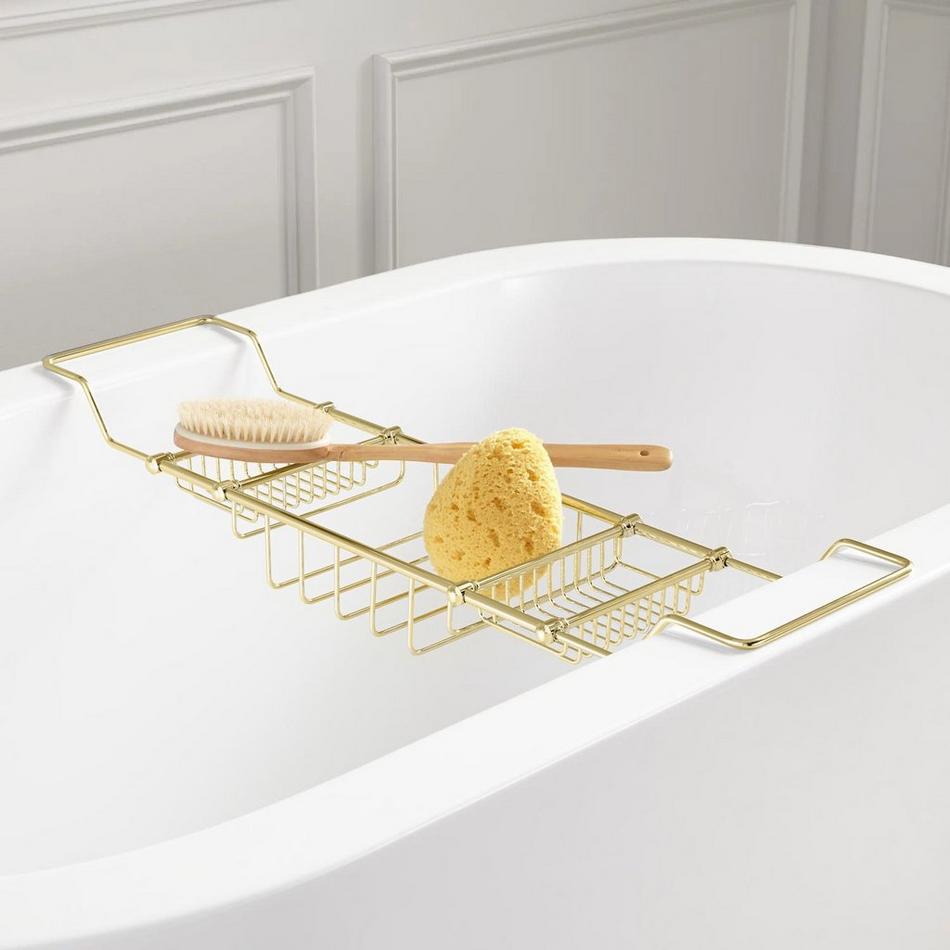 Single Handle Brass Bath Tubs and Luxury Graphite Shower Caddy