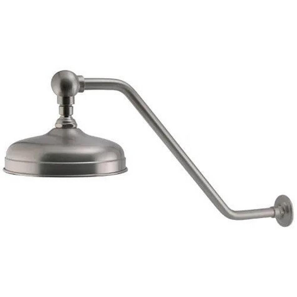 8" Rainfall Nozzle Shower Head - S-Type Arm - Brushed Nickel, , large image number 0