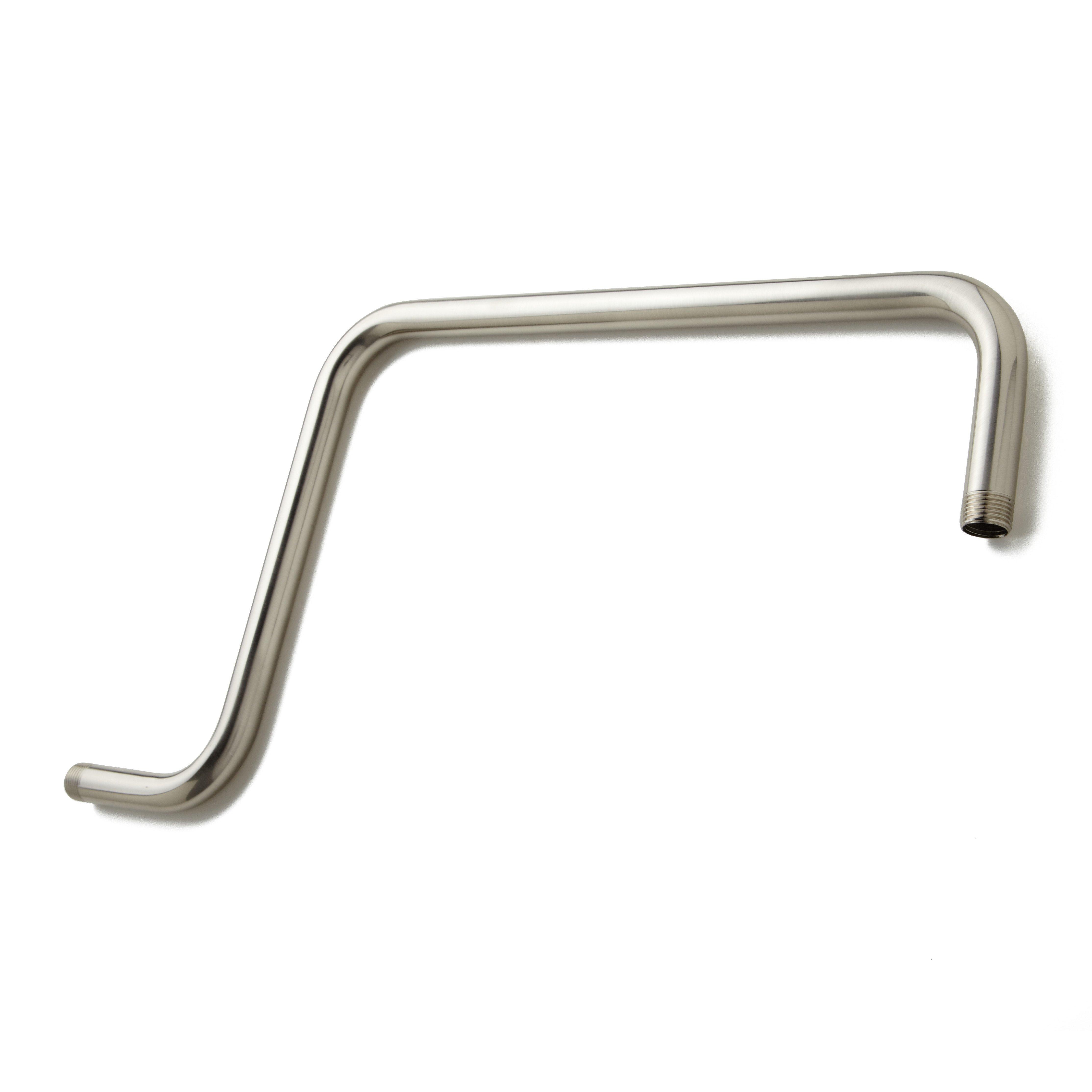 Signature Hardware 231894 12 Wall Mounted Standard Shower Arm and Flange - Brushed Nickel