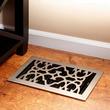 Traditional Brass Floor Register - Chrome 6" x 10" (7-1/2" x 11-1/2" Overall), , large image number 0