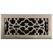Traditional Brass Floor Register - Brushed Nickel 6" x 12" (7-1/2" x 13-1/2" Overall), , large image number 0