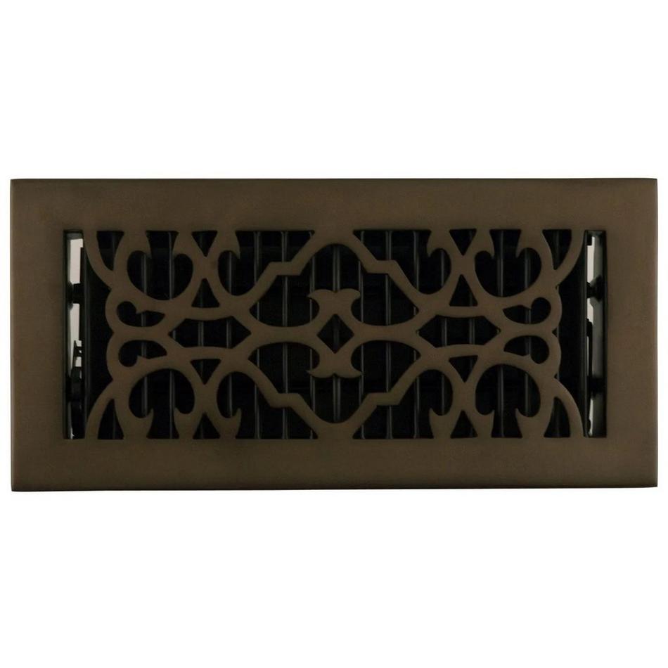 Traditional Brass Floor Register - Bronze 2-1/4" x 10" (3-1/2" x 11-3/8" Overall), , large image number 2