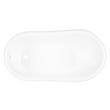 57" Erica Cast Iron Clawfoot Tub - White Imperial Feet with Rolled Rim and No Holes - No Drain, , large image number 2