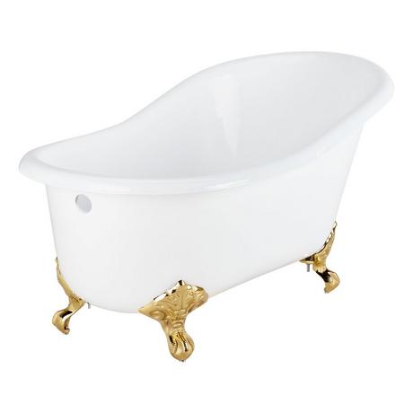 57" Erica Cast Iron Clawfoot Tub - Imperial Feet