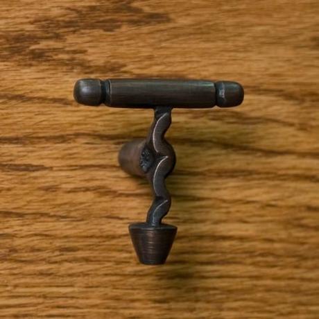 Solid Brass Corkscrew Cabinet Knob