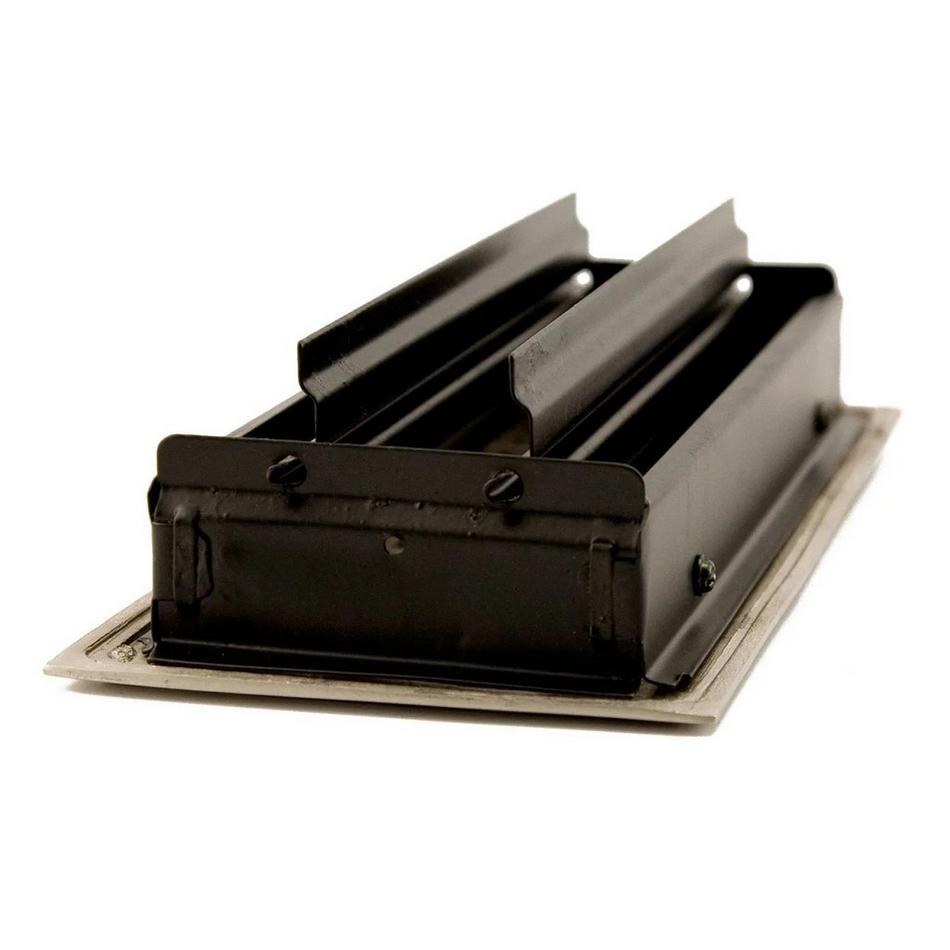 Victorian Cast Iron Floor Register - 4" x 14" (5-3/4" x 15-1/2" Overall), , large image number 1