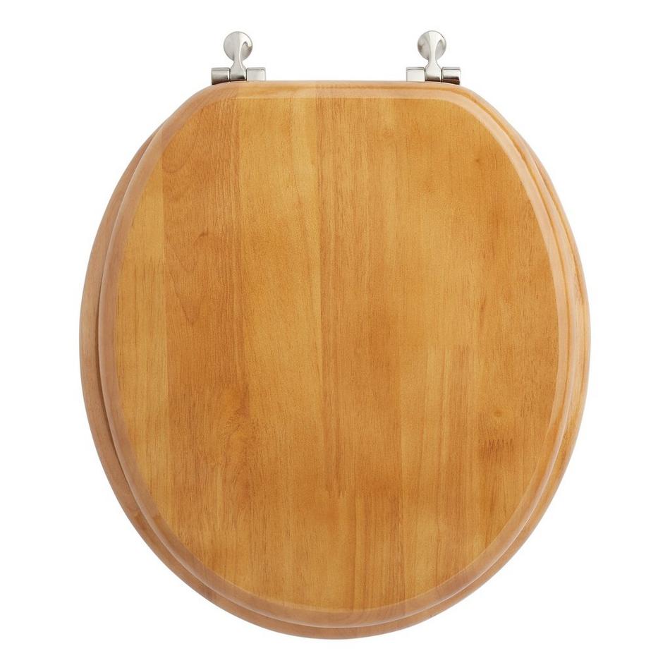 Luxury Toilet Seat With Standard Hinges - Light Oak, , large image number 3