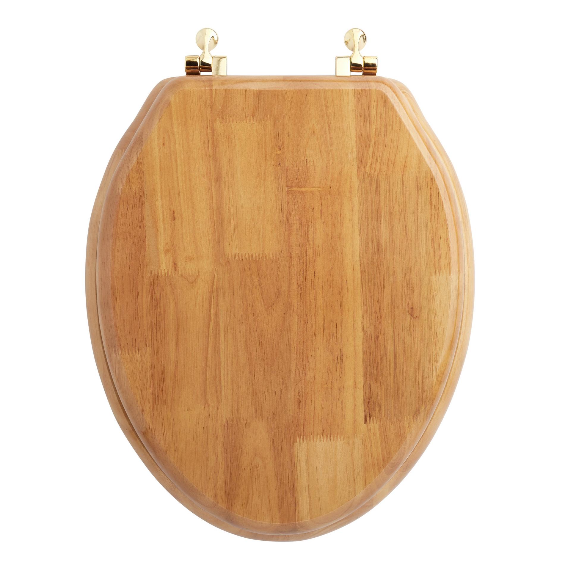Luxury Toilet Seat With Standard Hinges Light Oak Signature Hardware