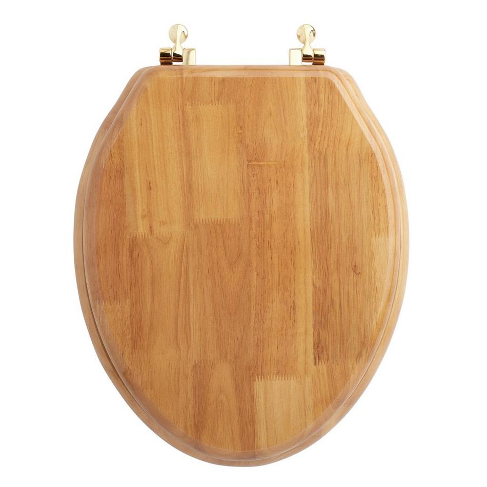 Luxury Toilet Seat With Standard Hinges - Light Oak, , large image number 1