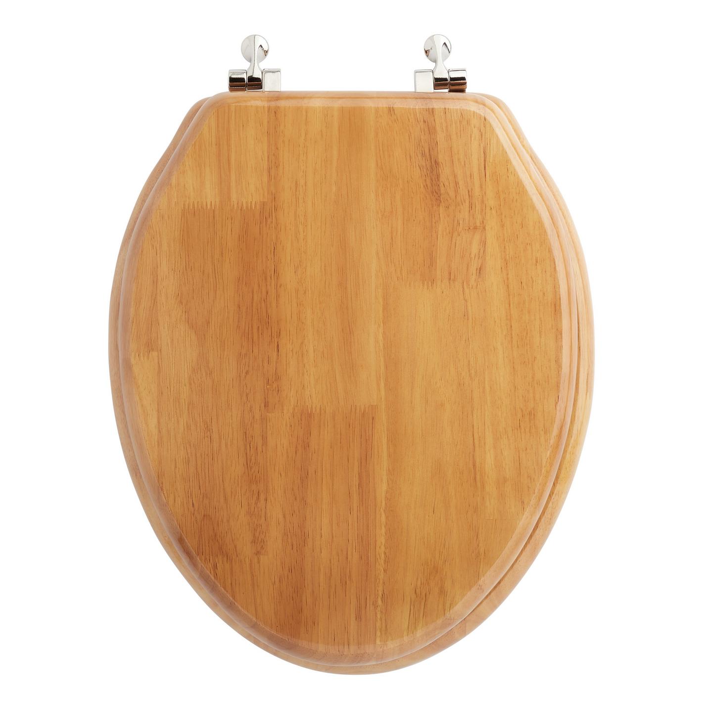 Luxury Toilet Seat With Standard Hinges Light Oak Signature Hardware