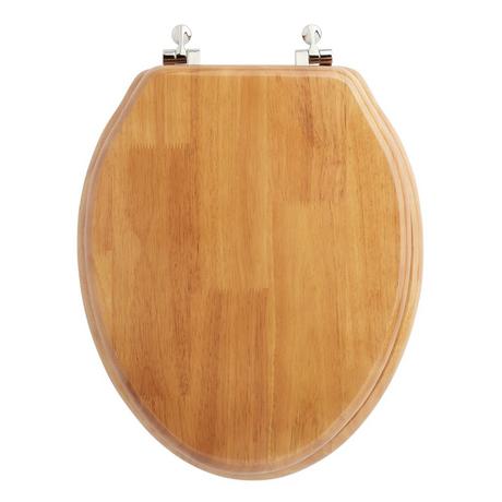 Luxury Toilet Seat With Standard Hinges - Light Oak