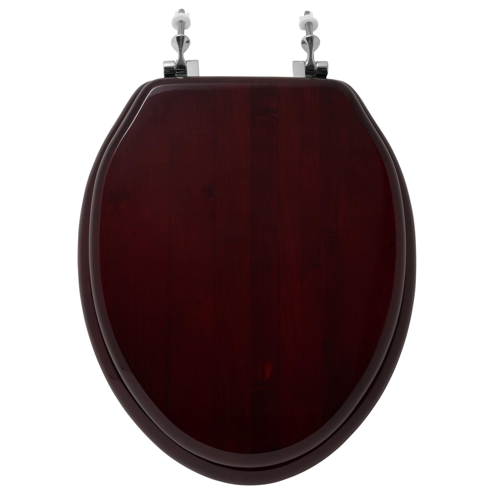 Luxury Toilet Seat With Standard Hinges Mahogany Signature Hardware