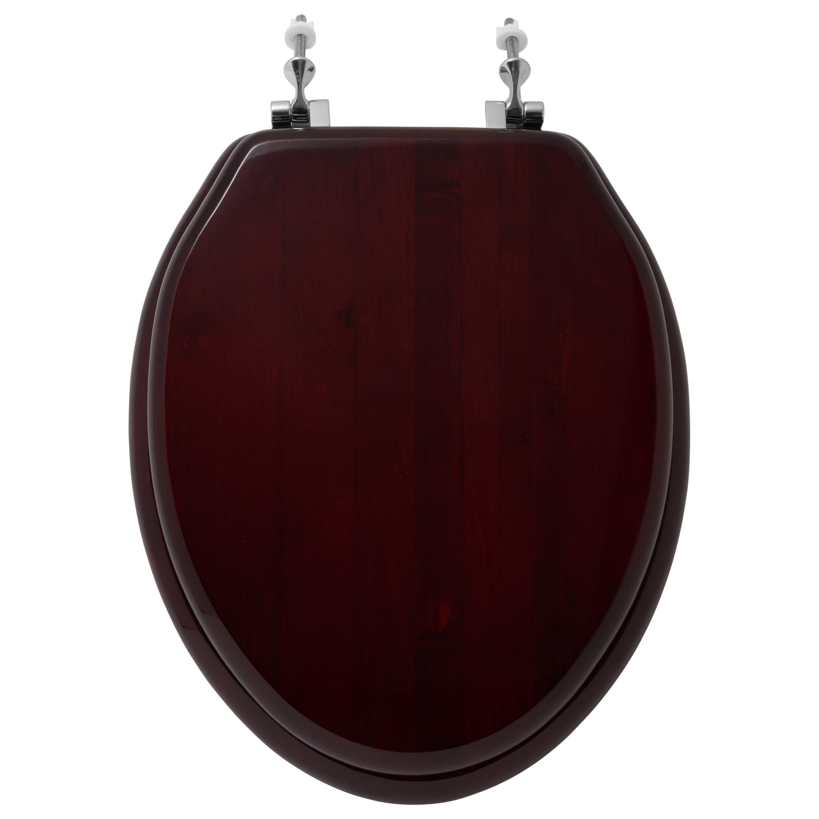 Luxury Toilet Seat With Standard Hinges Mahogany Signature Hardware