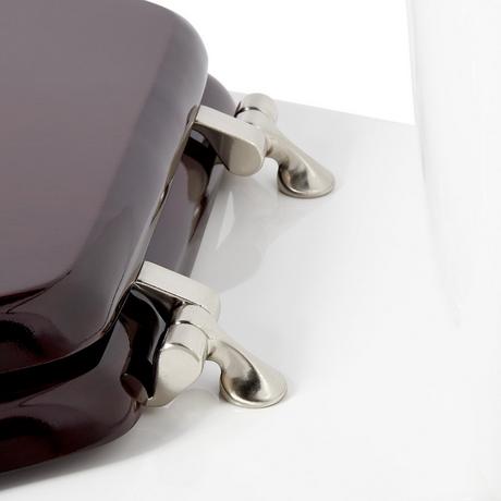 Luxury Toilet Seat With Standard Hinges - Mahogany