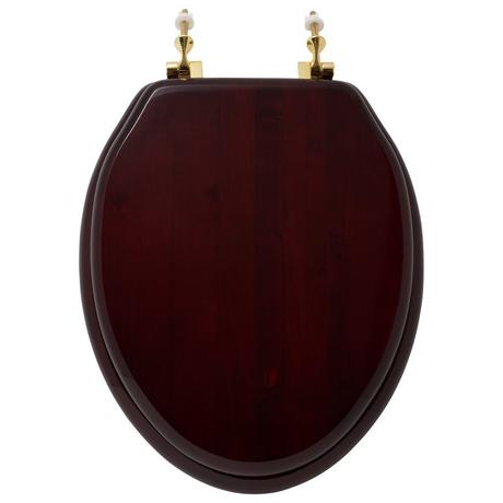 Luxury Toilet Seat With Standard Hinges - Mahogany
