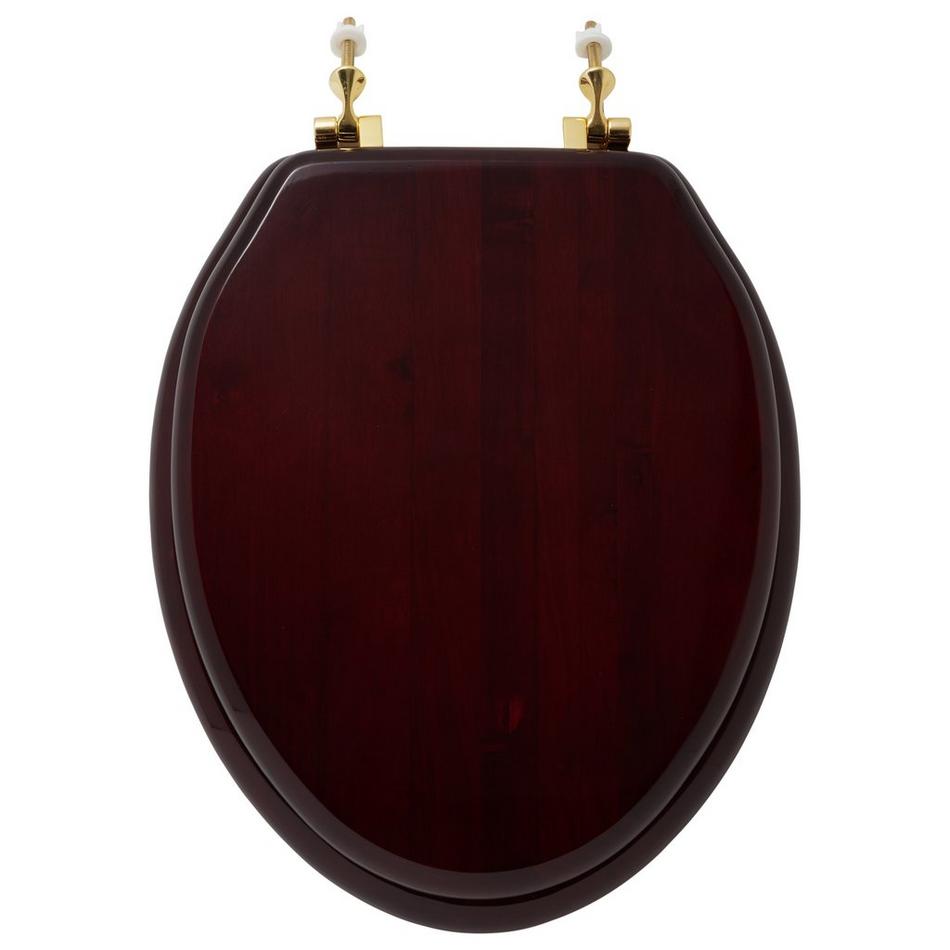 Luxury Toilet Seat With Standard Hinges - Mahogany, , large image number 3