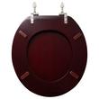 Luxury Toilet Seat - Mahogany - Polished Brass Standard Hinges - Elongated Bowl, , large image number 1