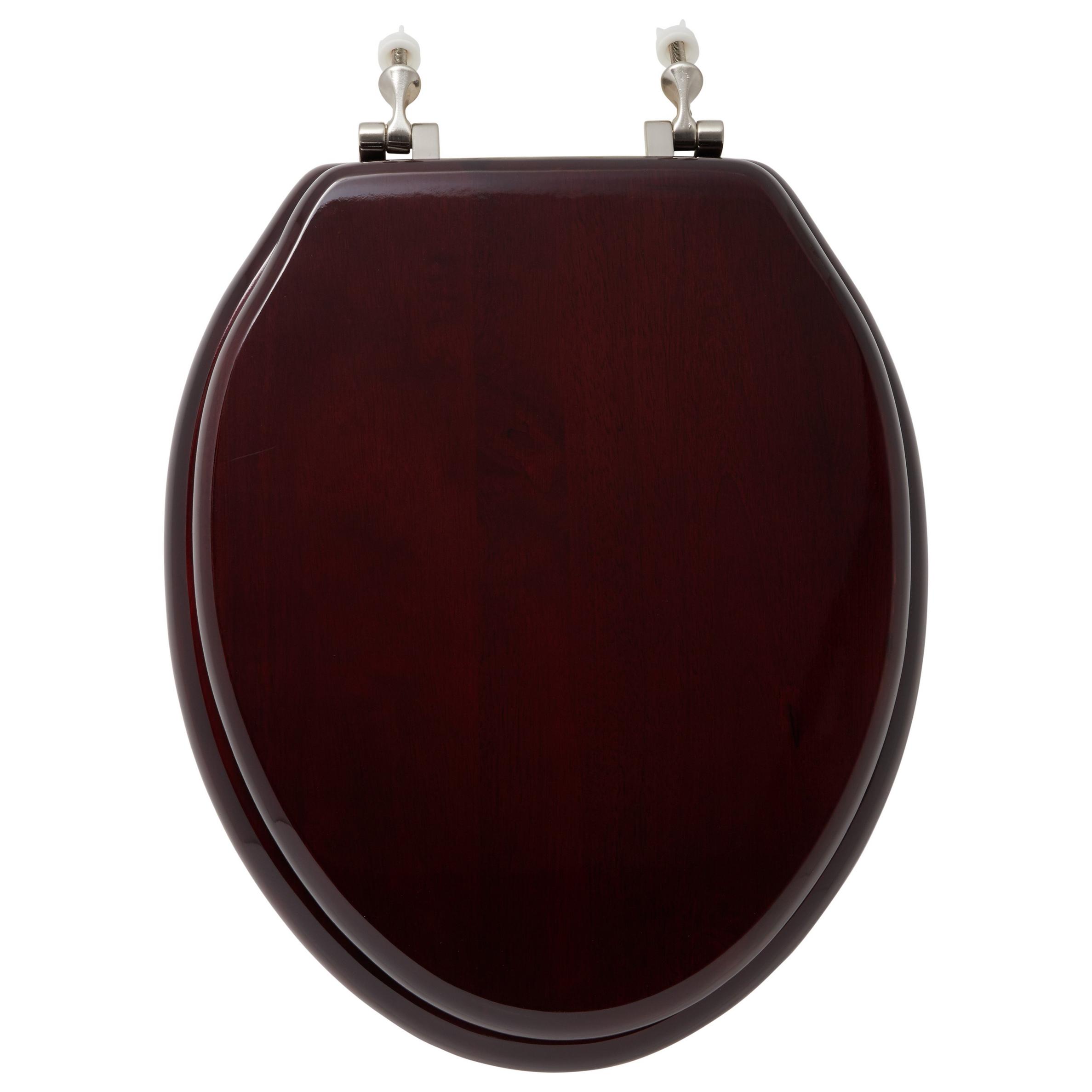 Luxury Toilet Seat With Standard Hinges Mahogany Signature Hardware