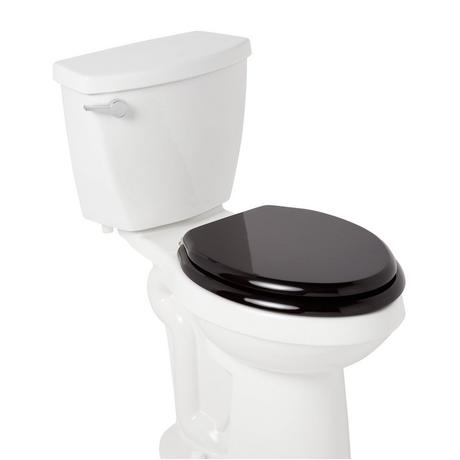 Luxury Toilet Seat With Standard Hinges - Dark Walnut