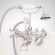 Tub Wall-Mount Telephone Faucet and Hand Shower - Cross Handles - Polished Nickel, , large image number 0