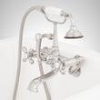 Tub Wall-Mount Telephone Faucet and Hand Shower - Cross Handles - Polished Nickel, , large image number 1