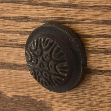Hand-Forged Iron Ornate Round Nail Head Clavos - Set of 6