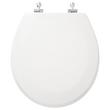 Deluxe Wood Toilet Seat With Standard Hinges - White, , large image number 1