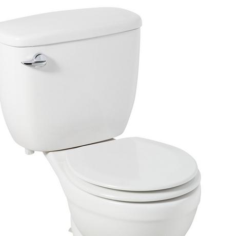 Deluxe Wood Toilet Seat With Standard Hinges - White
