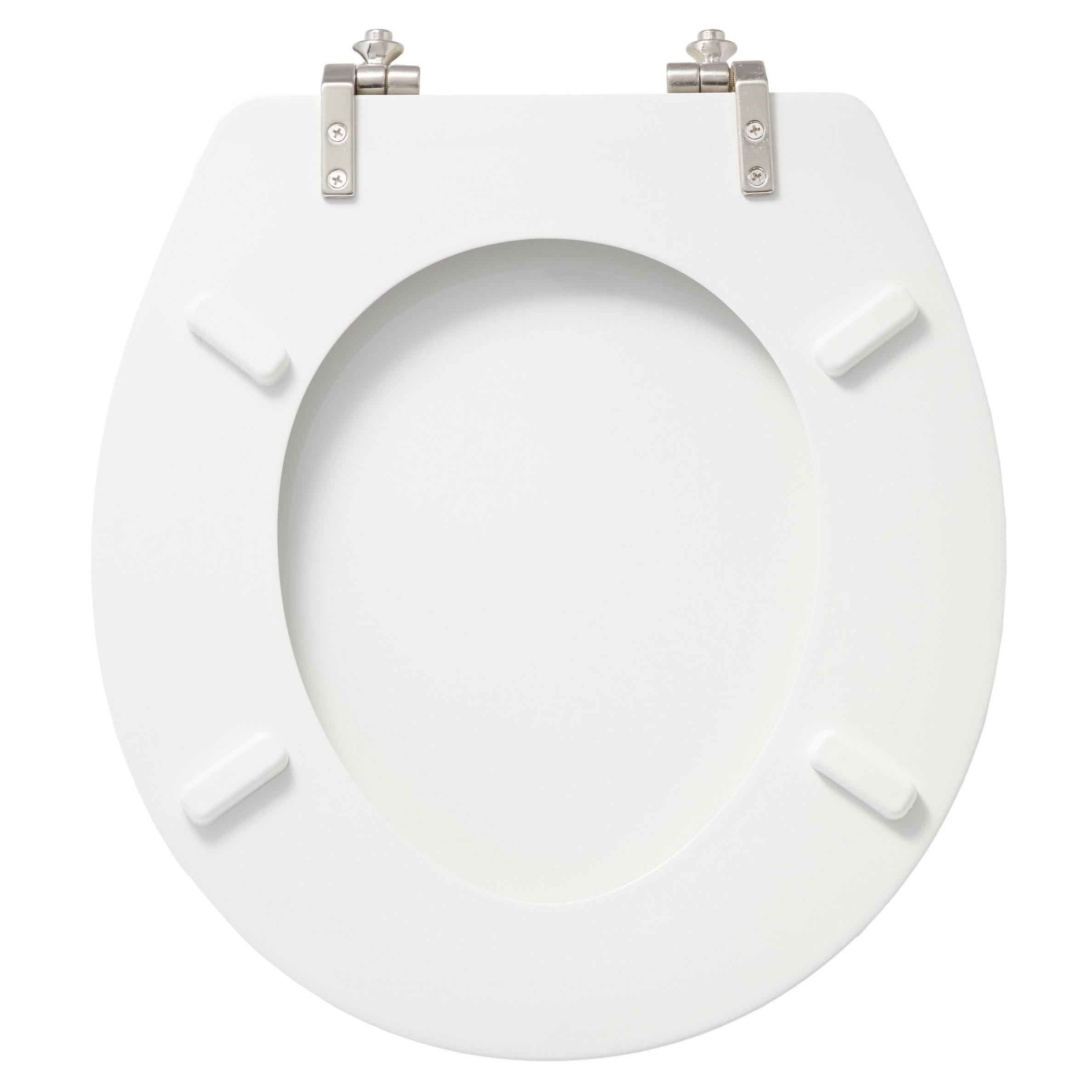Deluxe Wood Toilet Seat With Standard Hinges White Signature Hardware