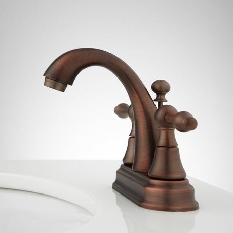 Dalles Centerset Gooseneck Bathroom Faucet - Pop-Up Drain - Oil Rubbed Bronze