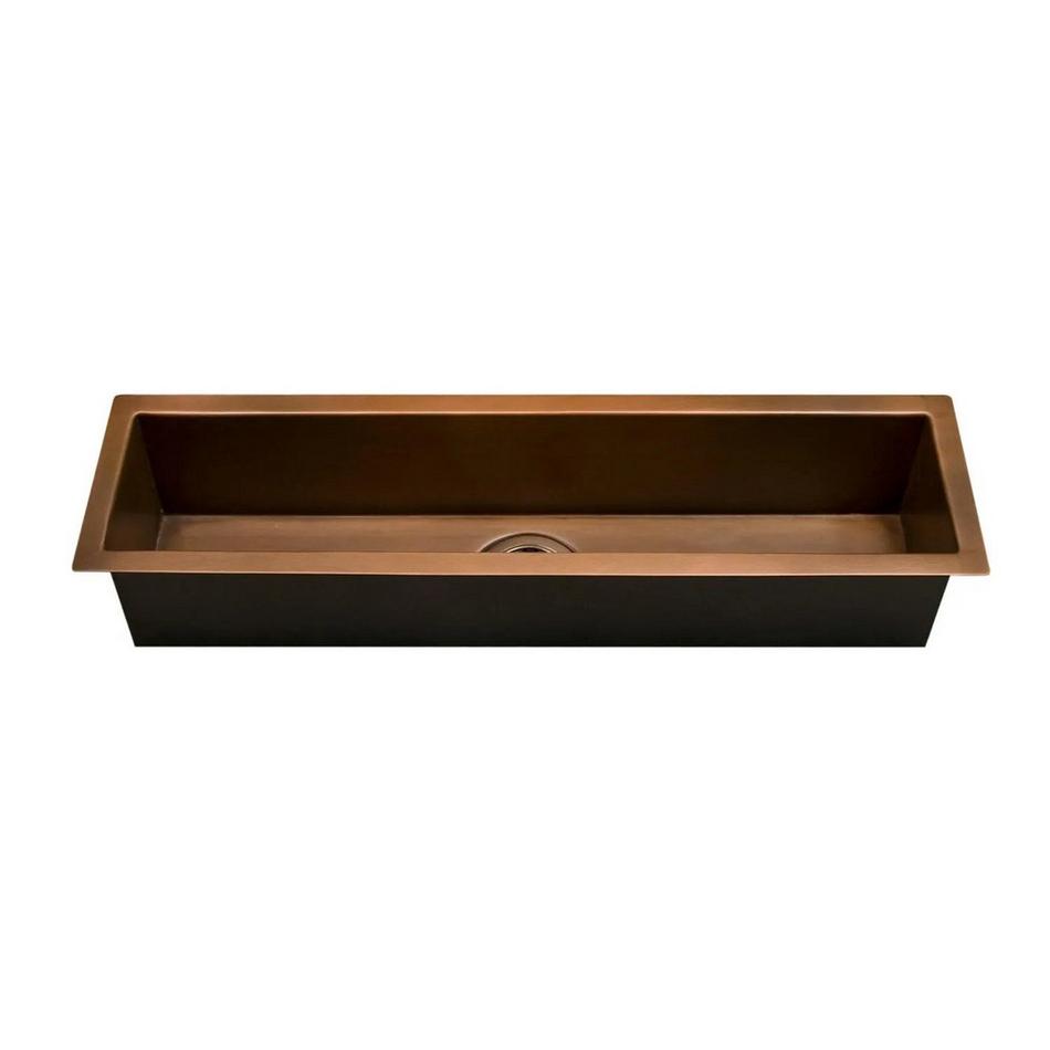 Executive Zero-Radius Copper Trough Sink, , large image number 1