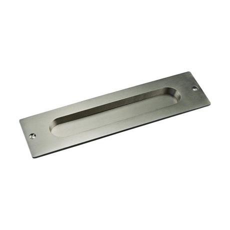 Rectangular Pocket Door Pull with Oval Recession