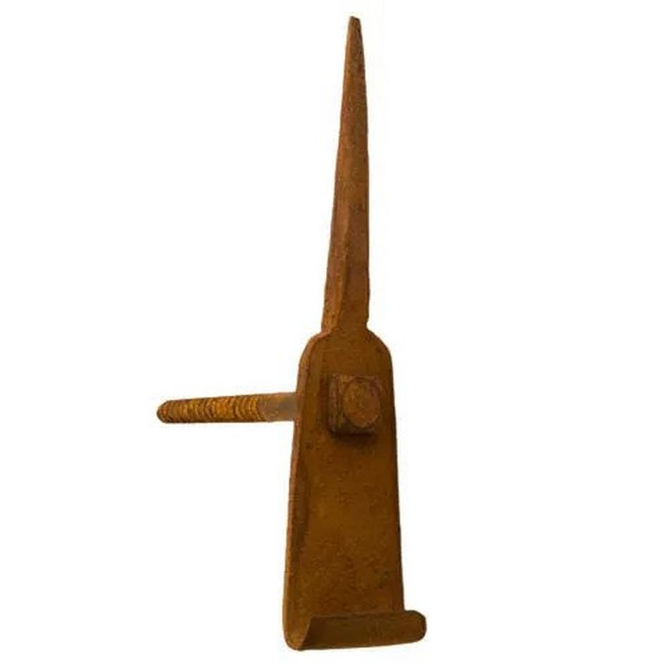 Hand Forged Iron Shutter Tiebacks - Large - Set of 2 - Rust, , large image number 0