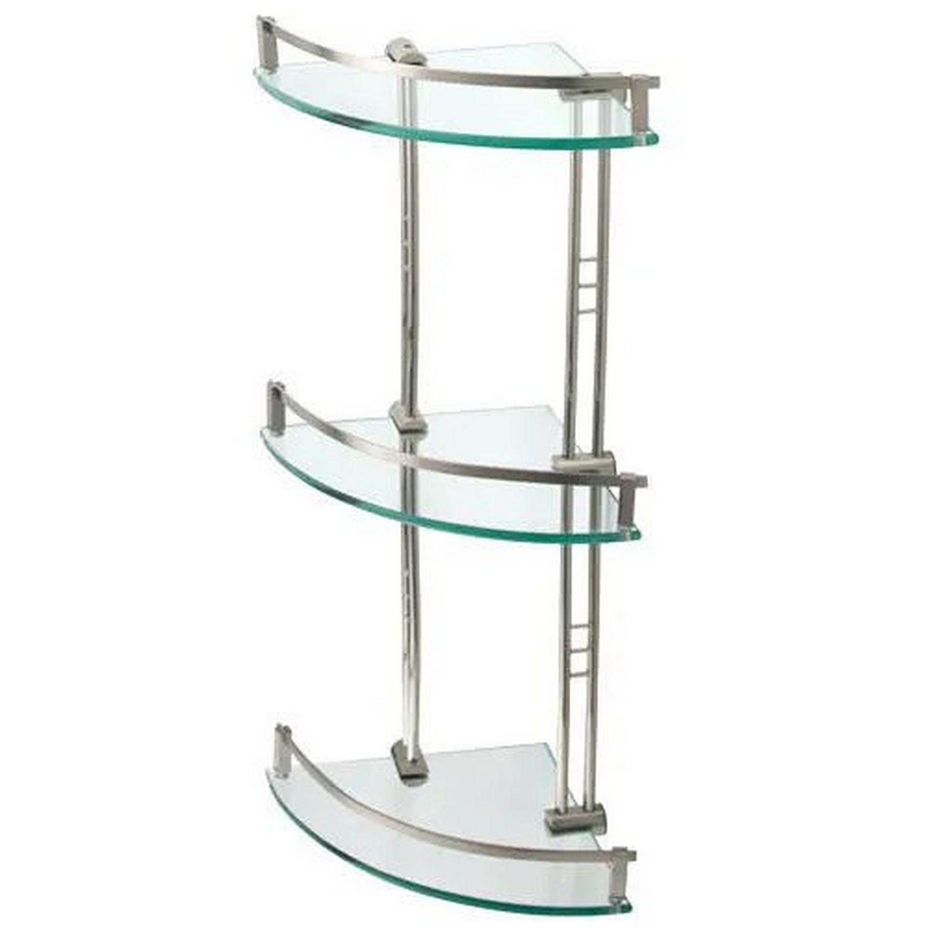 Engel Tempered Glass Corner Shelf Three Shelves Signature Hardware