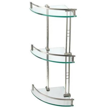 Signature Hardware 296068 Solid Brass Two Tiered Corner Basket