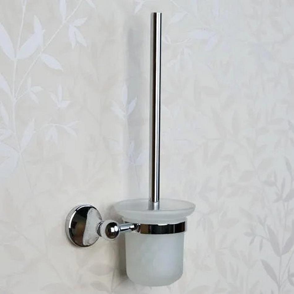 Ballard Collection Wall-Mount Toilet Brush Holder - Chrome, , large image number 0