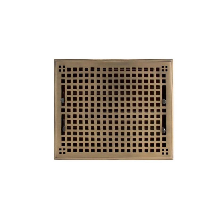 Unlacquered Solid Brass Square Shower Drain with Removable Cover