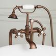 34-1/2" Freestanding Telephone Faucet, Supplies, Valves - Cross Handle - Oil Rubbed Bronze, , large image number 1