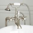 34-1/2" Freestanding Telephone Faucet, Supplies, Valves - Cross Handle - Brushed Nickel, , large image number 1