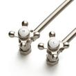 Bathroom Trim Kit for 1/2" Copper Pipe - Extra Long P-Trap - from Wall - Brushed Nickel, , large image number 1