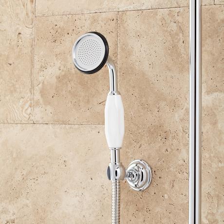 Oxford Thermostatic Tub and Shower Set - 18" Arching Shower Arm and Hand Shower - 1/2" IPS